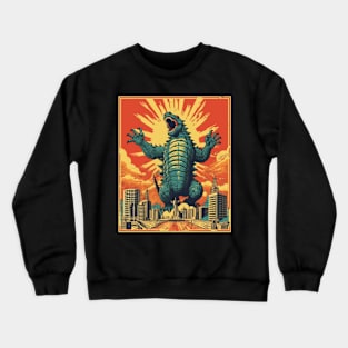 Retro Vintage Godzilla Propaganda Poster Crewneck Sweatshirt